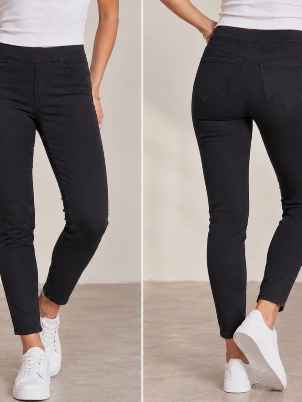 SPANX Jean-ish Ankle Leggings Black Shaping Pants